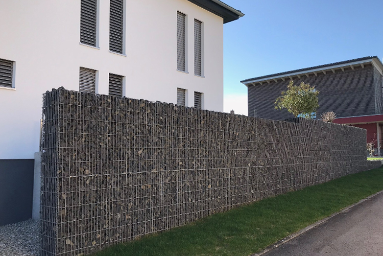 Mono-Forte-Gabionen-Steinzaun Mono-Forte-Gabionen-Steinzaun